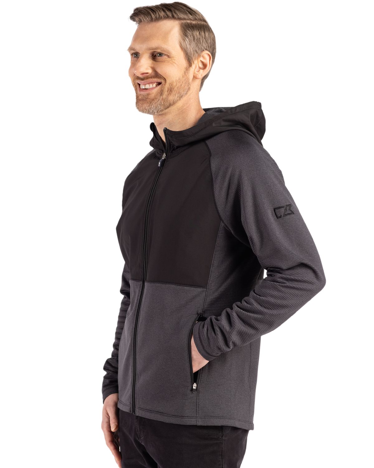 Cutter & Buck Men's Peshastin Hybrid Full Zip Jacket