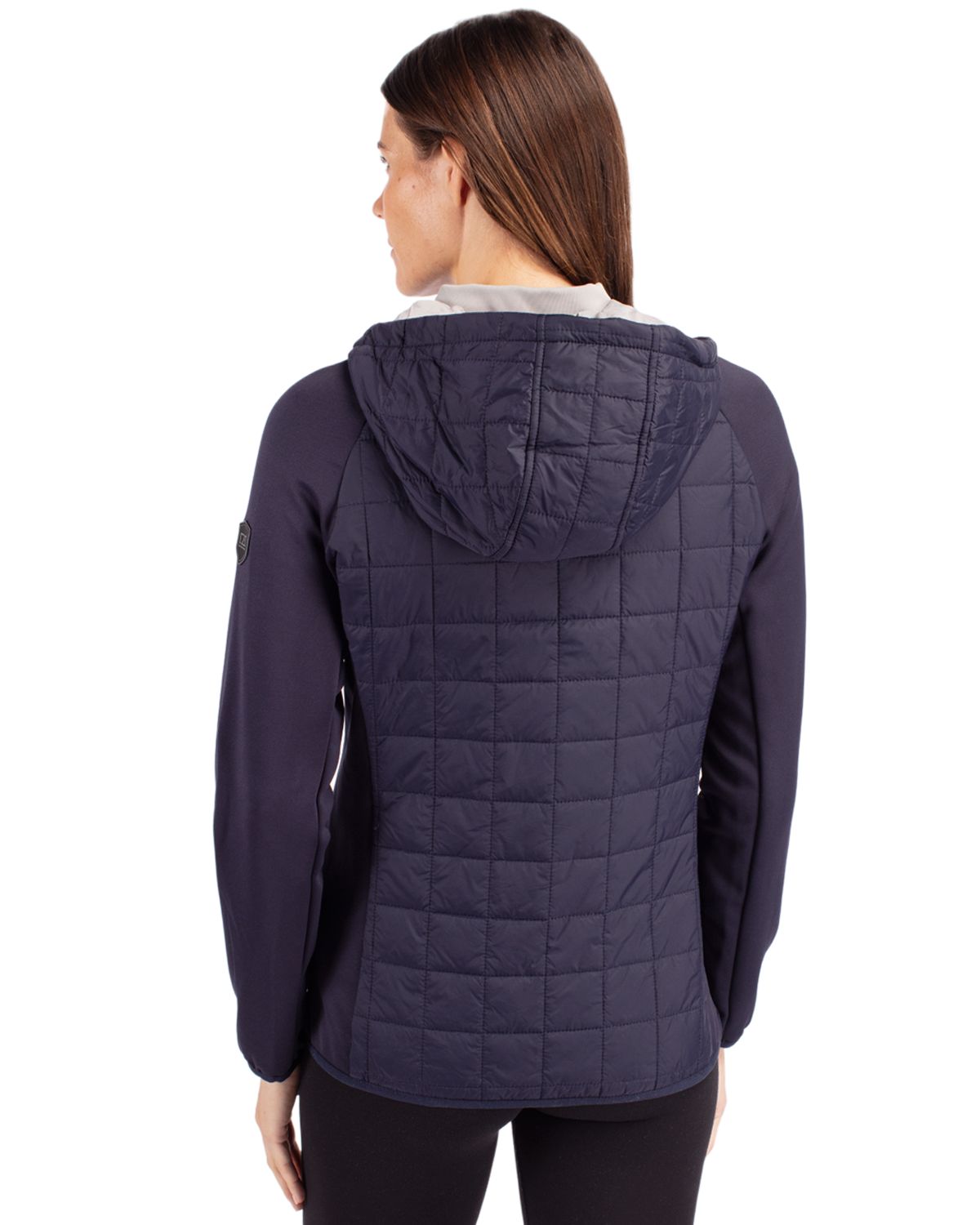 Cutter & Buck Women's Rainier Recycled Insulated Hybrid Puffer Full Zip Jacket