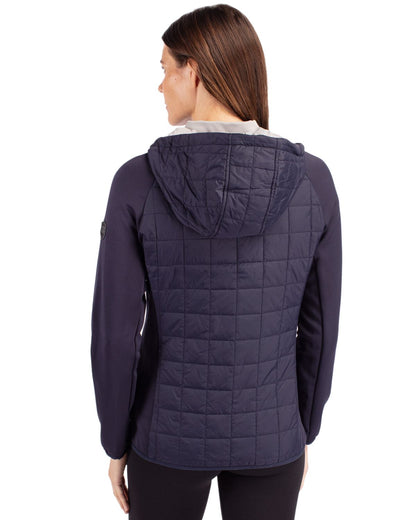 Cutter & Buck Women's Rainier Recycled Insulated Hybrid Puffer Full Zip Jacket