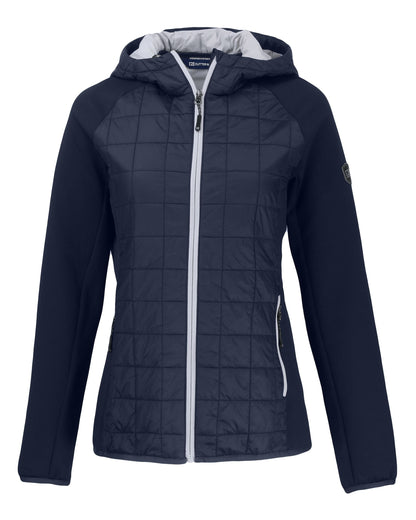 Cutter & Buck Women's Rainier Recycled Insulated Hybrid Puffer Full Zip Jacket