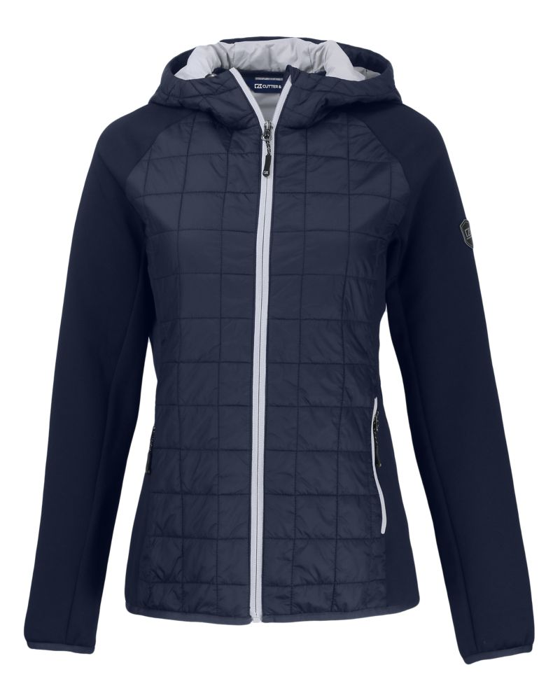 Cutter & Buck Women's Rainier Recycled Insulated Hybrid Puffer Full Zip Jacket