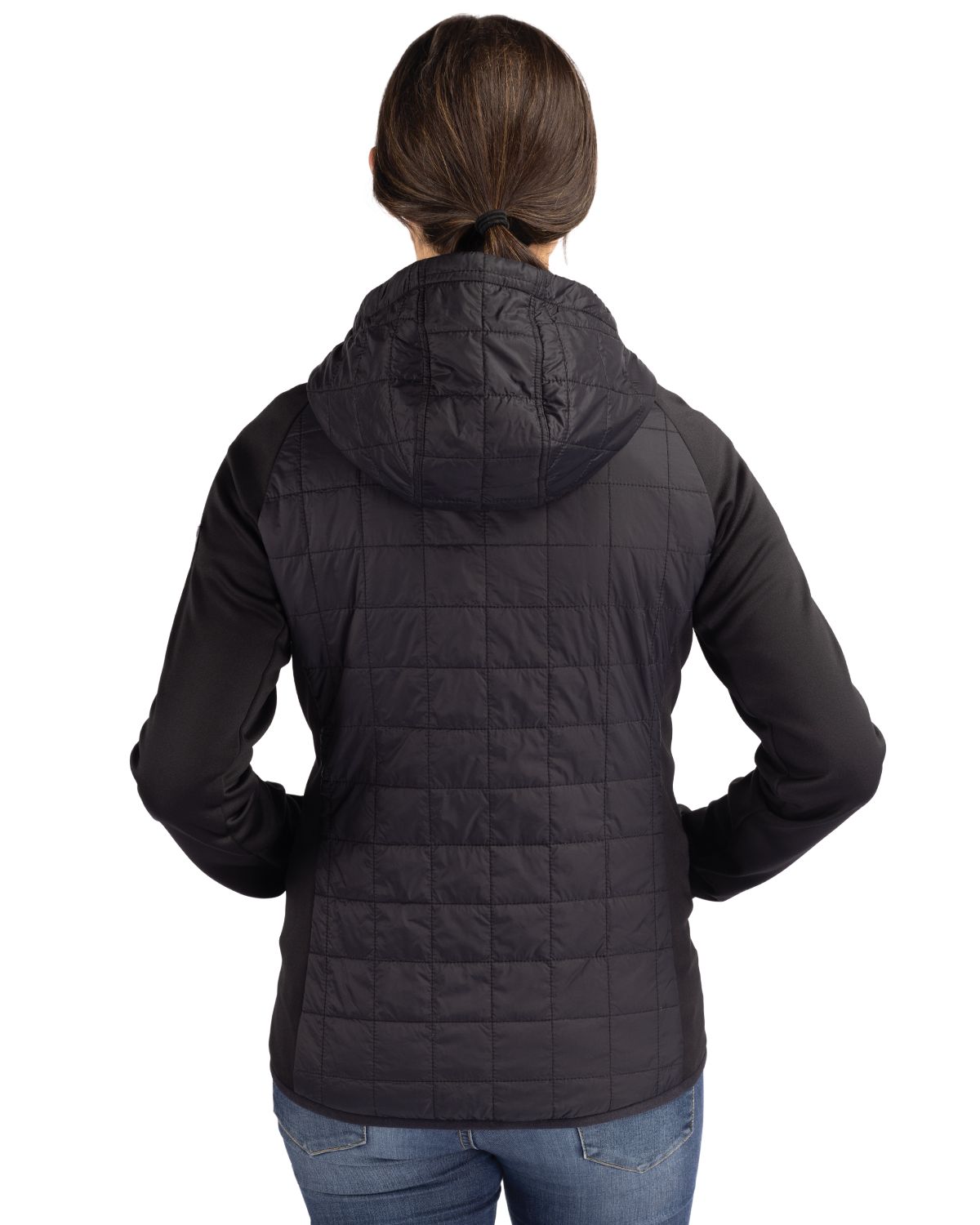 Cutter & Buck Women's Rainier Recycled Insulated Hybrid Puffer Full Zip Jacket