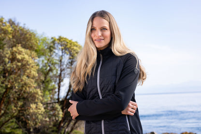 Cutter & Buck Women's Rainier Recycled Insulated Hybrid Puffer Full Zip Jacket