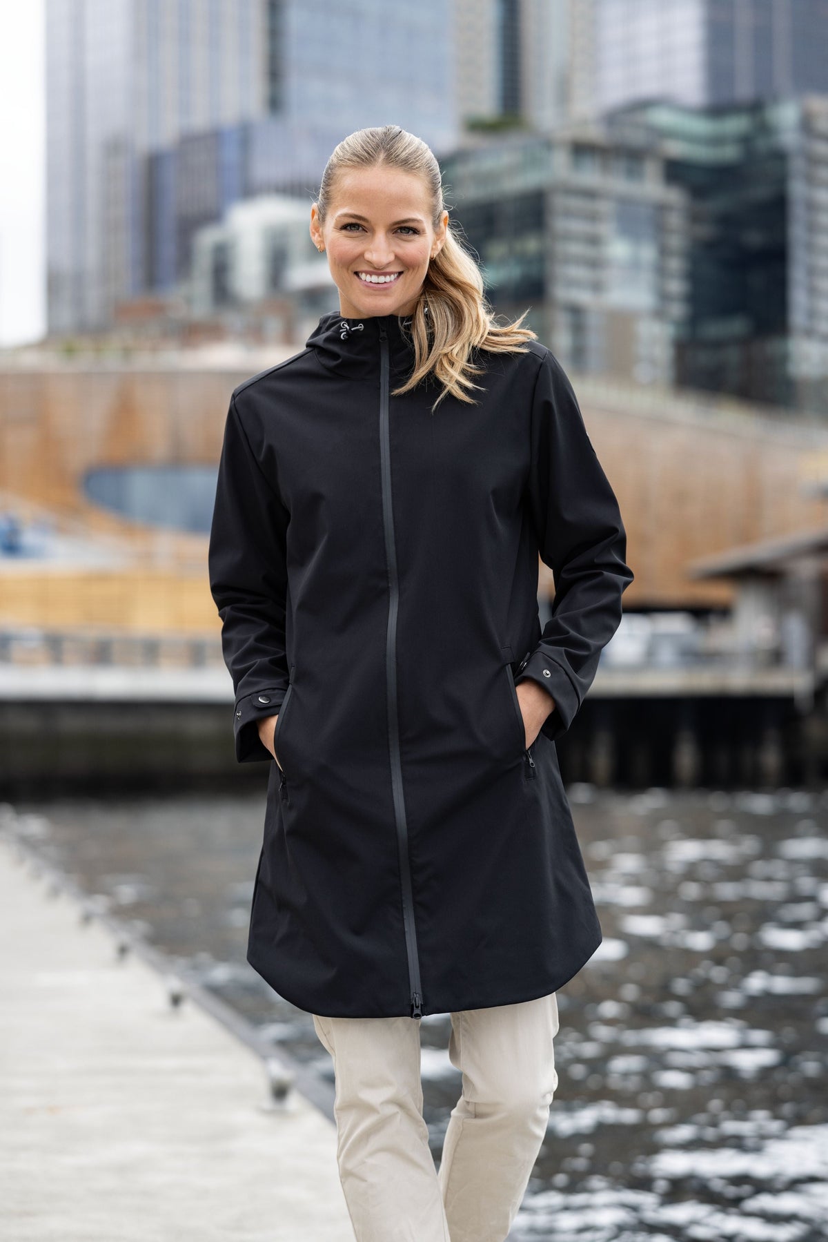 Cutter & Buck Women's Camano Recycled Everyday Stretch Water Resistant Full Zip Jacket