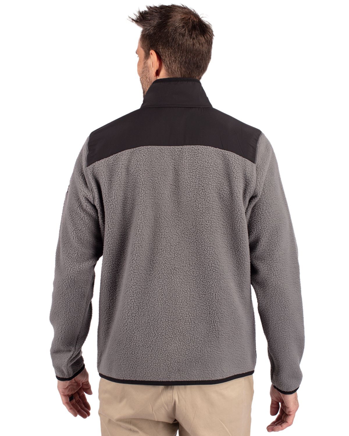 Cutter & Buck Men's Cascade Epic Comfort Recycled Sherpa Fleece Full Zip Jacket