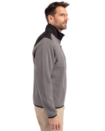 Cutter & Buck Men's Cascade Epic Comfort Recycled Sherpa Fleece Full Zip Jacket