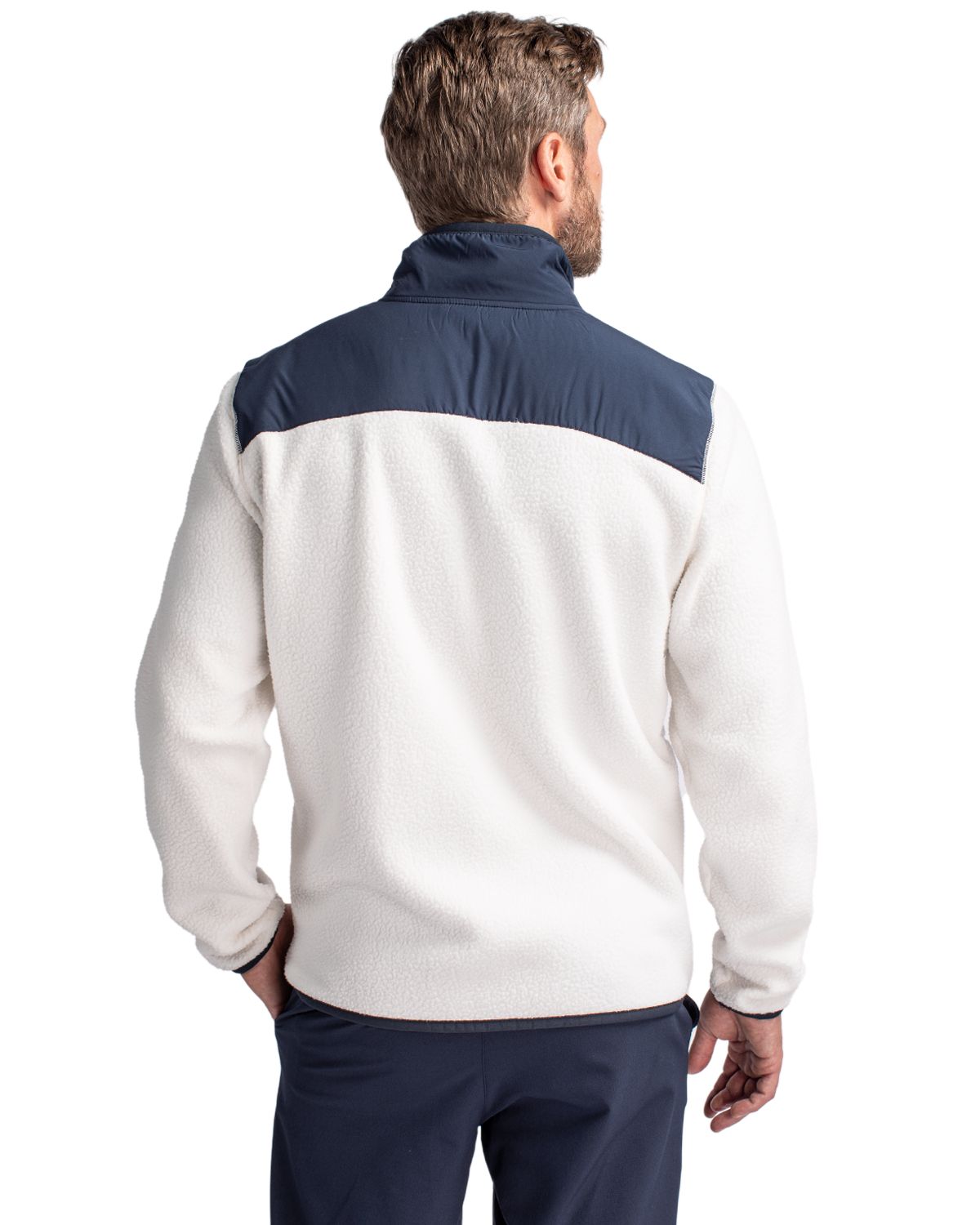 Cutter & Buck Men's Cascade Epic Comfort Recycled Sherpa Fleece Full Zip Jacket