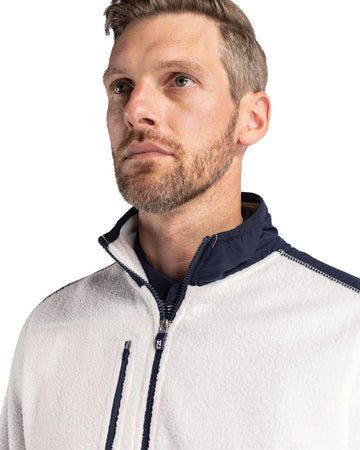 Cutter & Buck Men's Cascade Epic Comfort Recycled Sherpa Fleece Full Zip Jacket