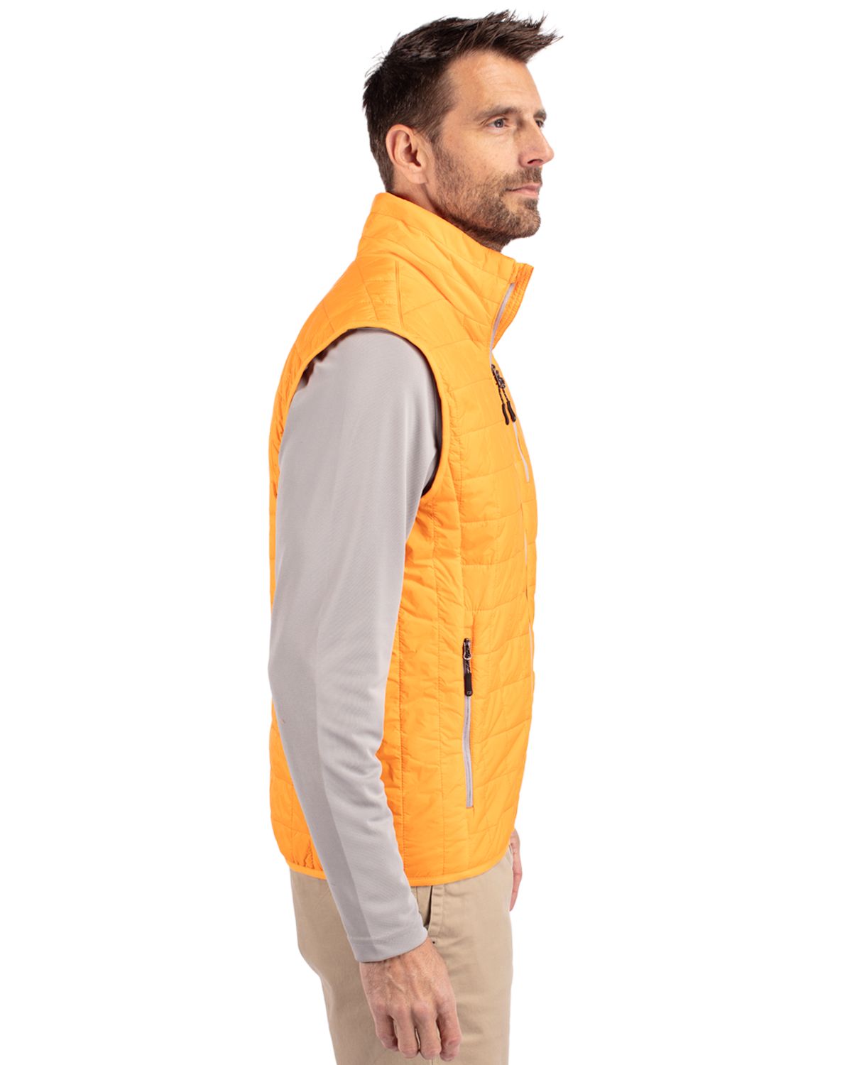 Cutter & Buck Men's Rainier Recycled Insulated Puffer Full Zip Vest