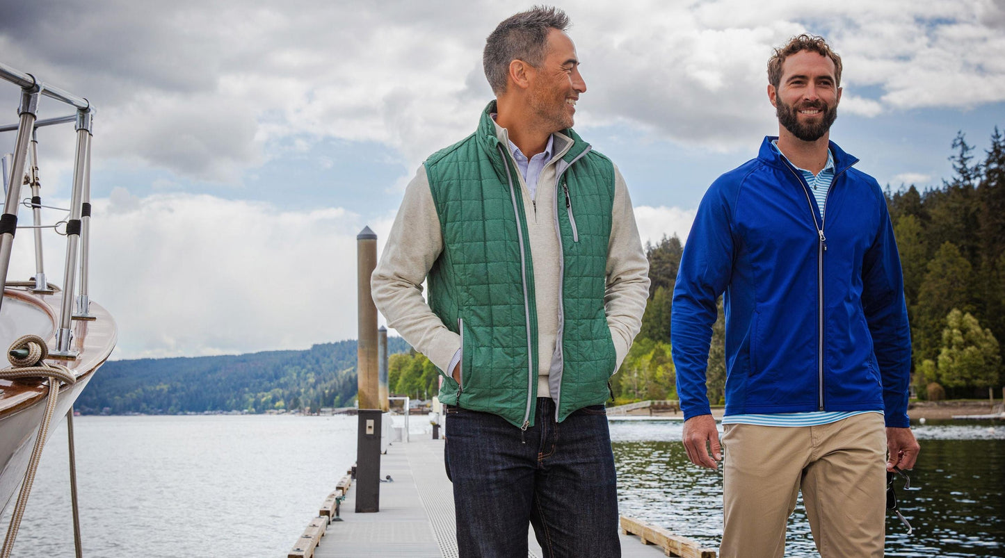 Cutter & Buck Men's Rainier Recycled Insulated Puffer Full Zip Vest