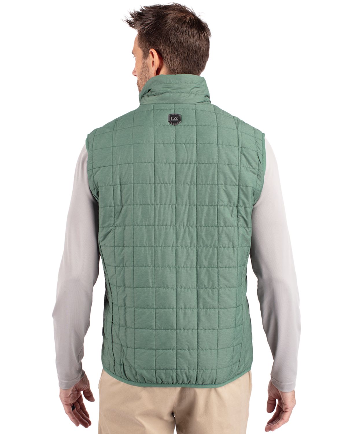 Cutter & Buck Men's Rainier Recycled Insulated Puffer Full Zip Vest