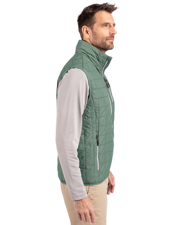 Cutter & Buck Men's Rainier Recycled Insulated Puffer Full Zip Vest