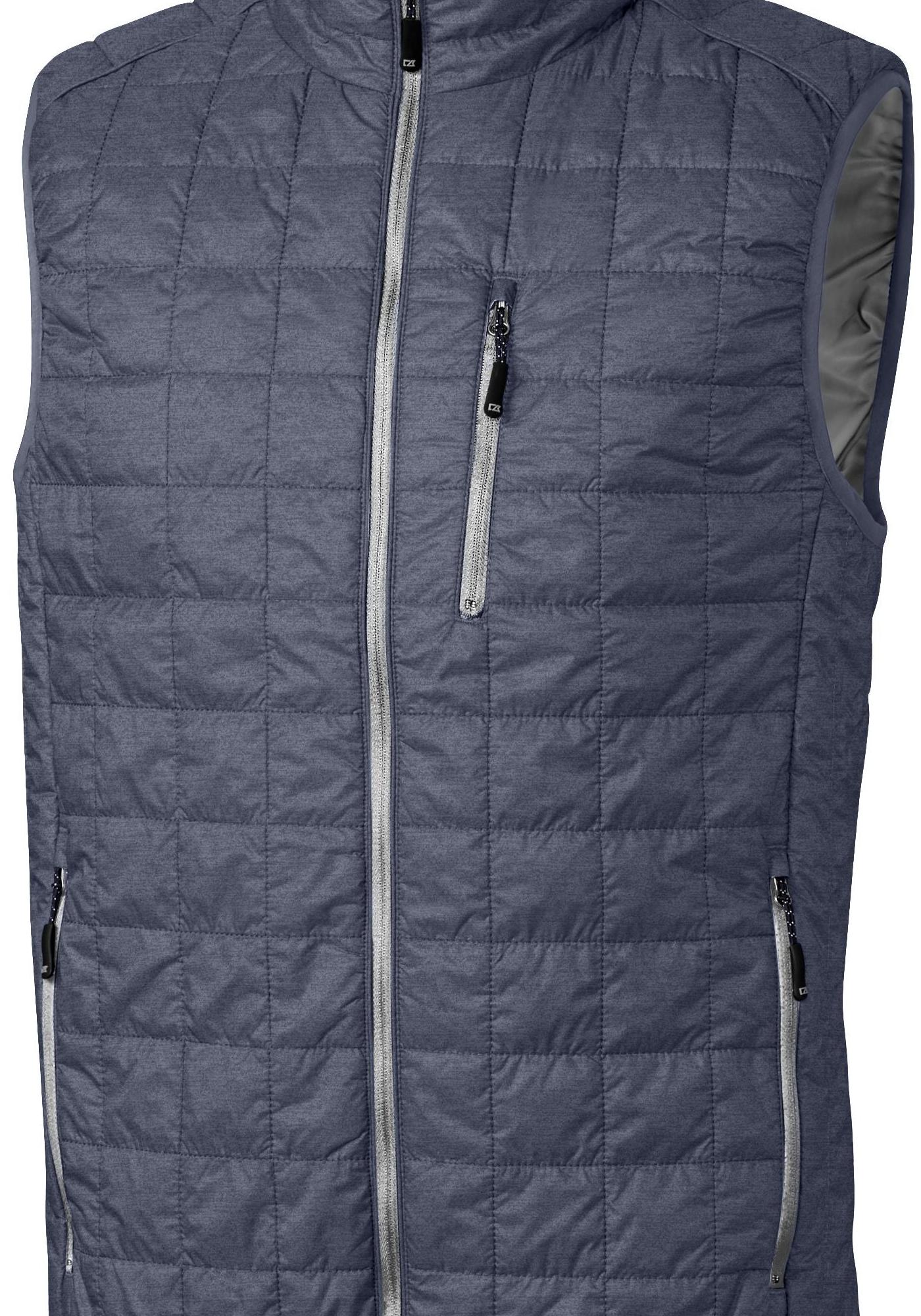 Cutter & Buck Men's Rainier Recycled Insulated Puffer Full Zip Vest