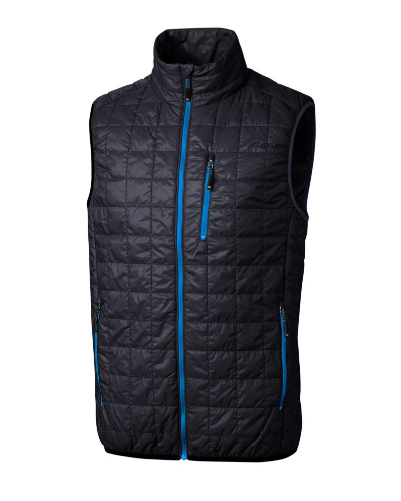 Cutter & Buck Men's Rainier Recycled Insulated Puffer Full Zip Vest