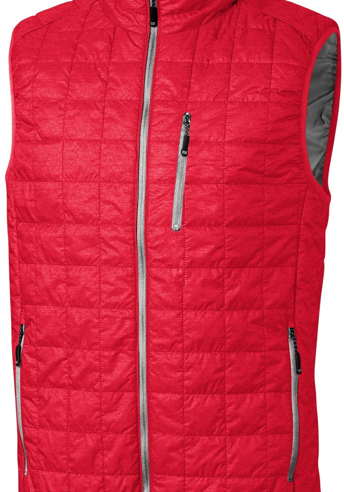 Cutter & Buck Men's Rainier Recycled Insulated Puffer Full Zip Vest