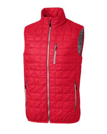 Cutter & Buck Men's Rainier Recycled Insulated Puffer Full Zip Vest