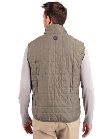 Cutter & Buck Men's Rainier Recycled Insulated Puffer Full Zip Vest