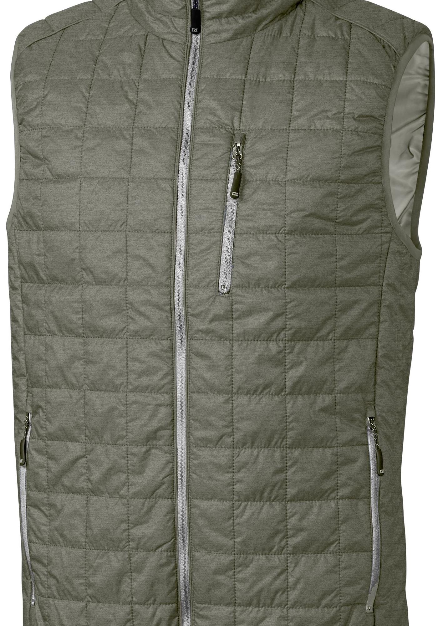 Cutter & Buck Men's Rainier Recycled Insulated Puffer Full Zip Vest