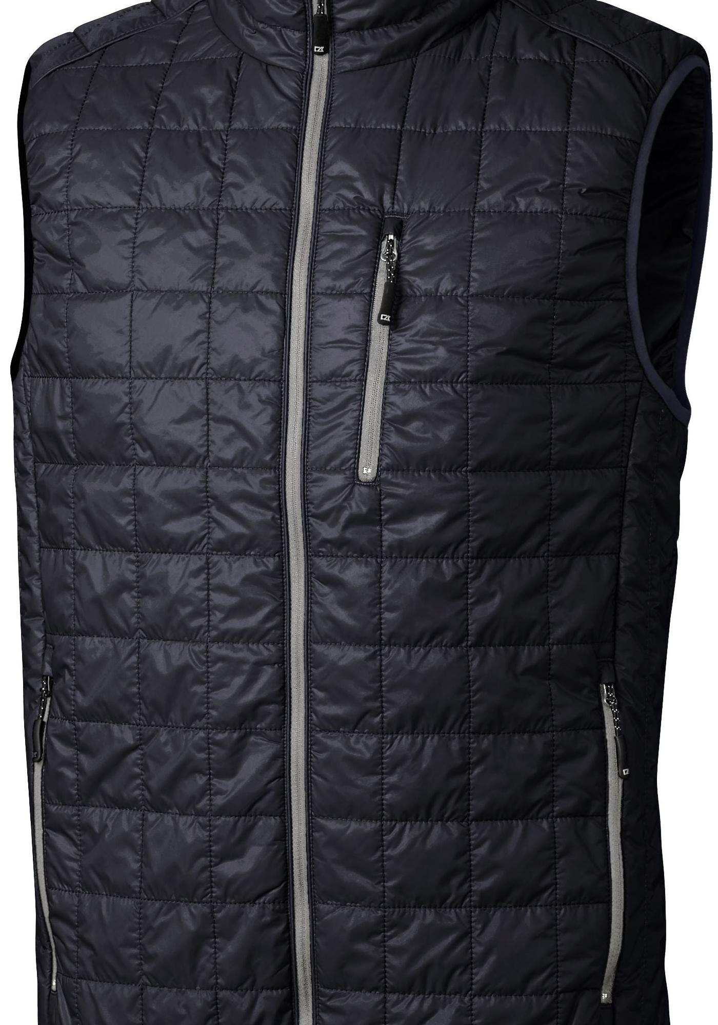Cutter & Buck Men's Rainier Recycled Insulated Puffer Full Zip Vest