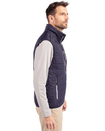 Cutter & Buck Men's Rainier Recycled Insulated Puffer Full Zip Vest