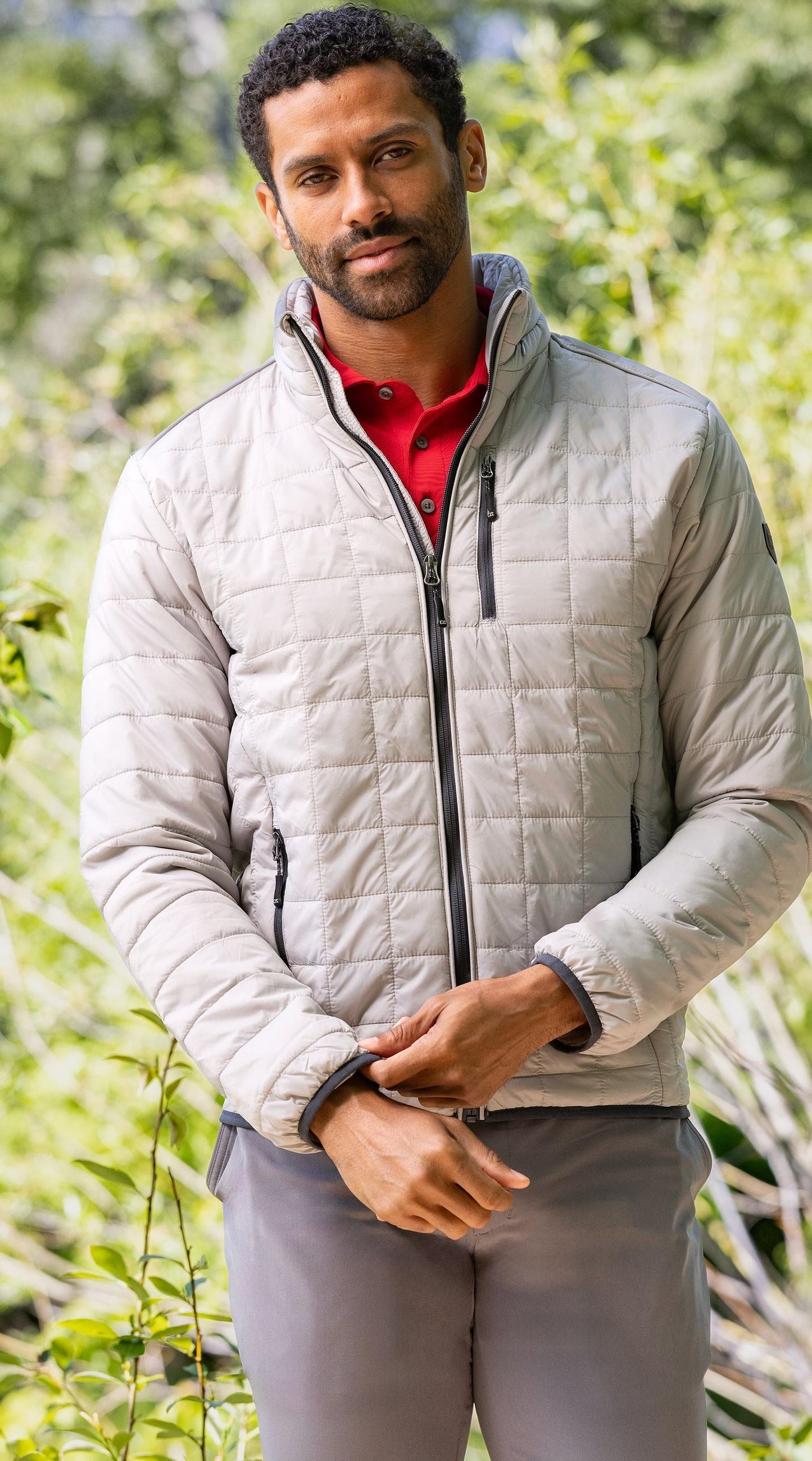 Cutter & Buck Men's Rainier Recycled Insulated Puffer Full Zip Vest