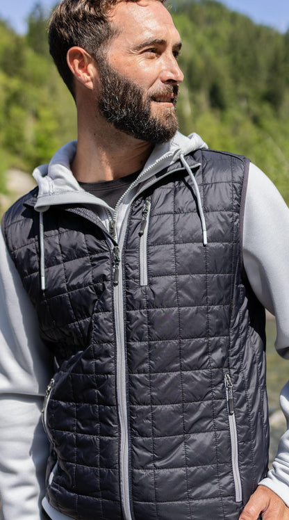 Cutter & Buck Men's Rainier Recycled Insulated Puffer Full Zip Vest