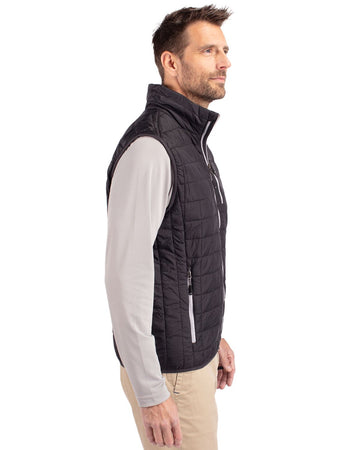 Cutter & Buck Men's Rainier Recycled Insulated Puffer Full Zip Vest
