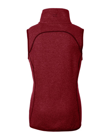 Cutter & Buck Women's Mainsail Sweater-Knit Full Zip Asymmetrical Vest