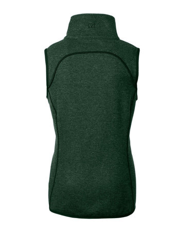 Cutter & Buck Women's Mainsail Sweater-Knit Full Zip Asymmetrical Vest