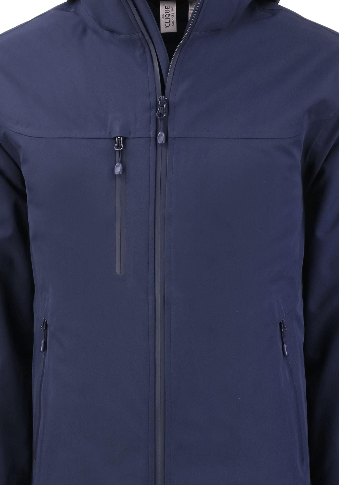 Clique Men's Cornice Recycled 3-in-1 Waterproof System Full Zip Parka