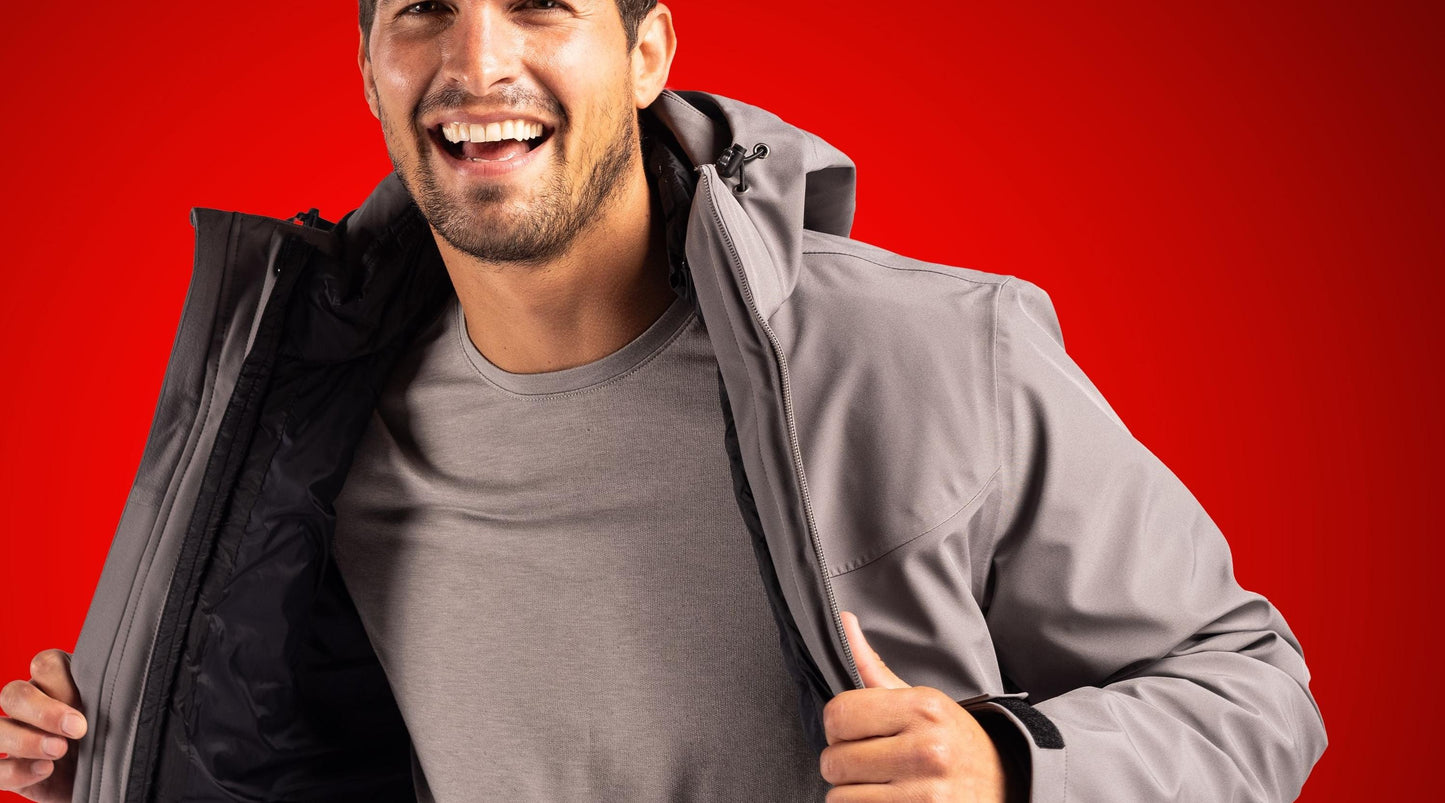 Clique Men's Cornice Recycled 3-in-1 Waterproof System Full Zip Parka