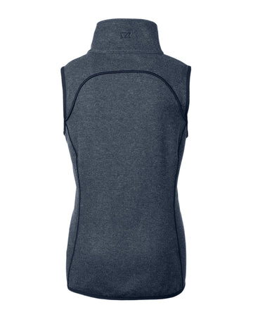 Cutter & Buck Women's Mainsail Sweater-Knit Full Zip Asymmetrical Vest