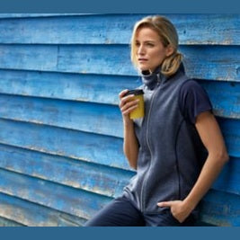 Cutter & Buck Women's Mainsail Sweater-Knit Full Zip Asymmetrical Vest