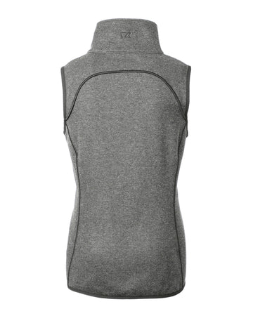 Cutter & Buck Women's Mainsail Sweater-Knit Full Zip Asymmetrical Vest