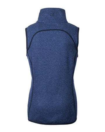 Cutter & Buck Women's Mainsail Sweater-Knit Full Zip Asymmetrical Vest