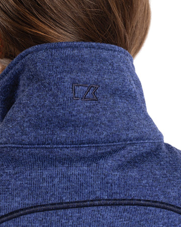 Cutter & Buck Women's Mainsail Sweater-Knit Full Zip Asymmetrical Vest