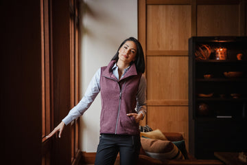 Cutter & Buck Women's Mainsail Sweater-Knit Full Zip Asymmetrical Vest