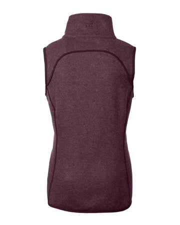 Cutter & Buck Women's Mainsail Sweater-Knit Full Zip Asymmetrical Vest