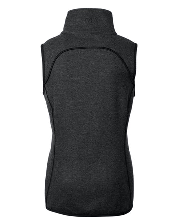 Cutter & Buck Women's Mainsail Sweater-Knit Full Zip Asymmetrical Vest