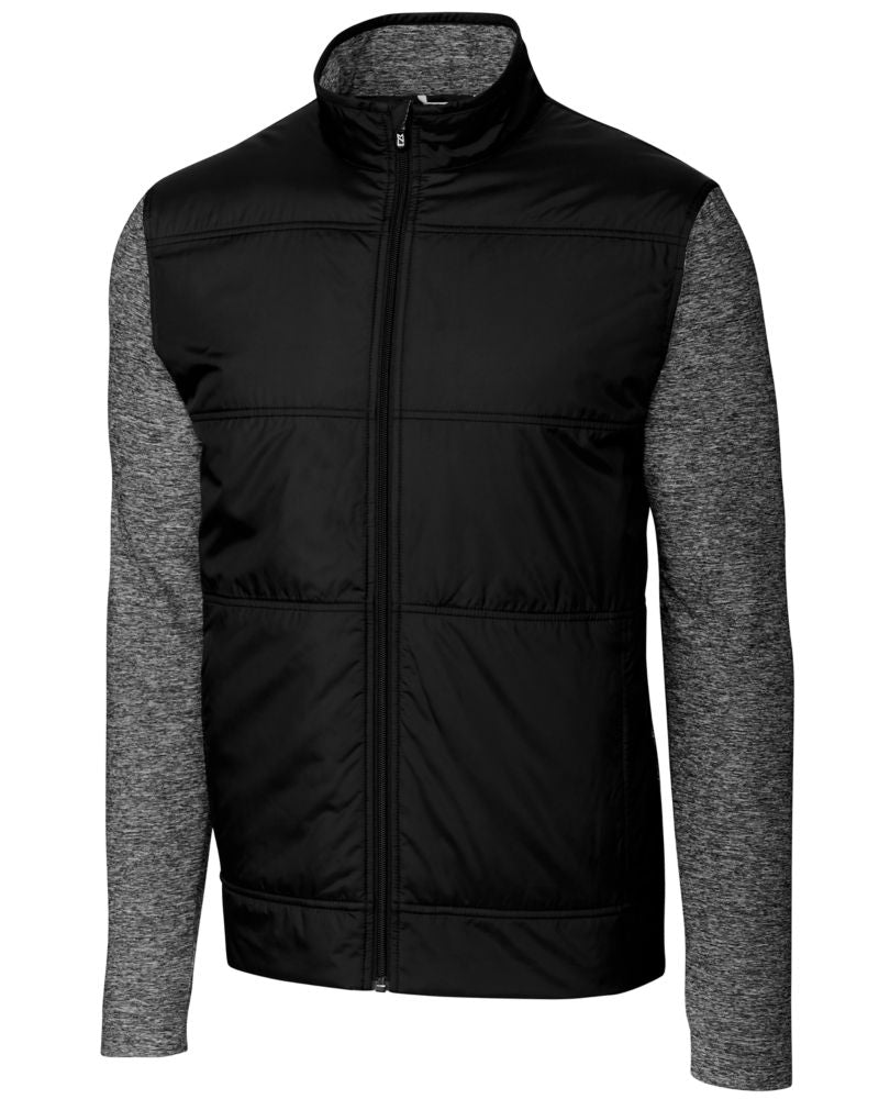 Cutter & Buck Men's Stealth Recycled Hybrid Quilted Windbreaker Jacket
