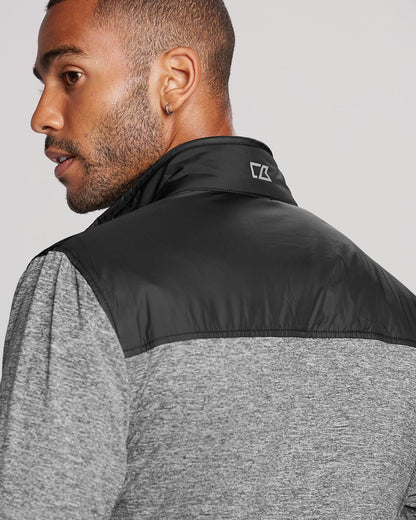 Cutter & Buck Men's Stealth Recycled Hybrid Quilted Windbreaker Jacket