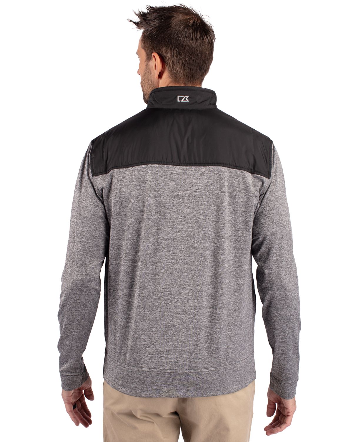 Cutter & Buck Men's Stealth Recycled Hybrid Quilted Windbreaker Jacket