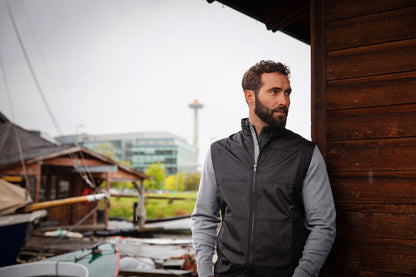Cutter & Buck Men's Stealth Recycled Hybrid Quilted Windbreaker Jacket