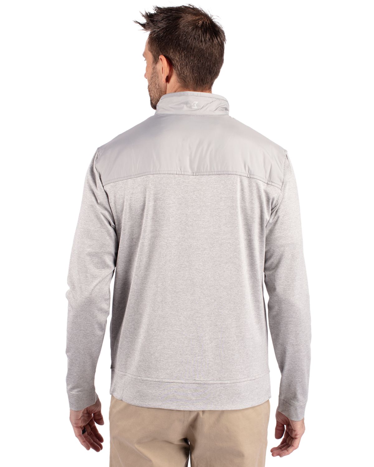 Cutter & Buck Men's Stealth Recycled Hybrid Quilted Windbreaker Jacket