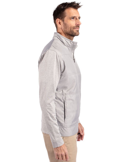 Cutter & Buck Men's Stealth Recycled Hybrid Quilted Windbreaker Jacket