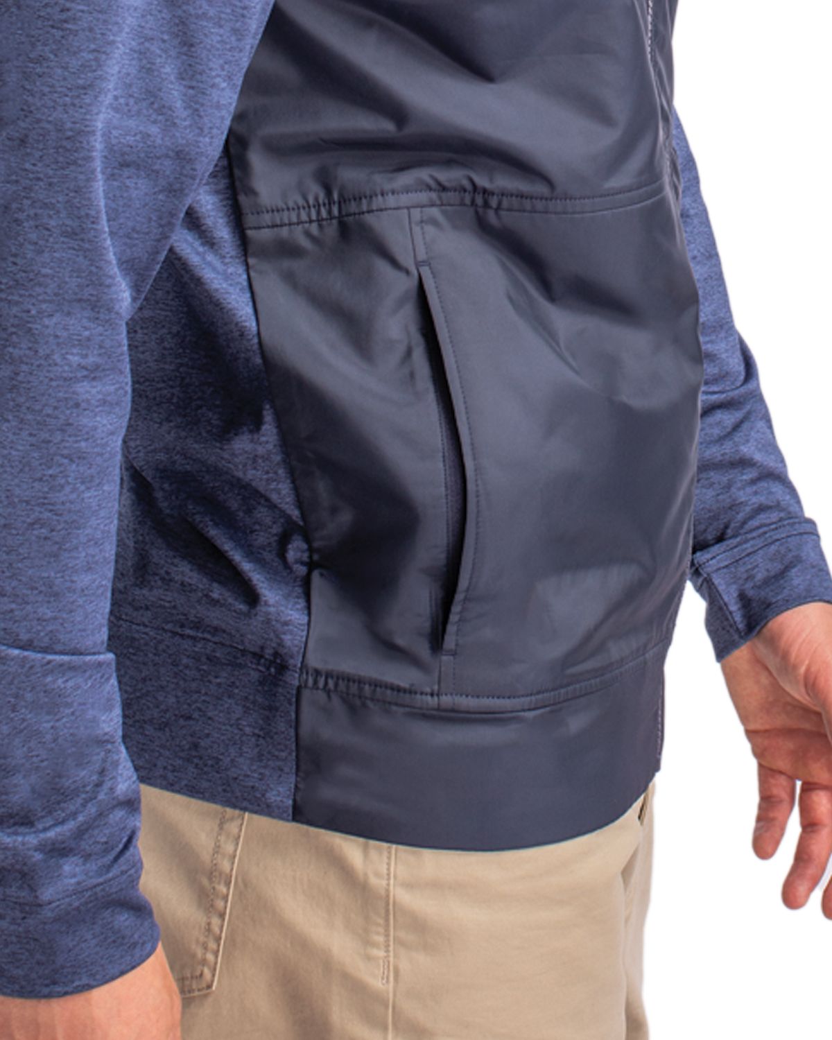 Cutter & Buck Men's Stealth Recycled Hybrid Quilted Windbreaker Jacket