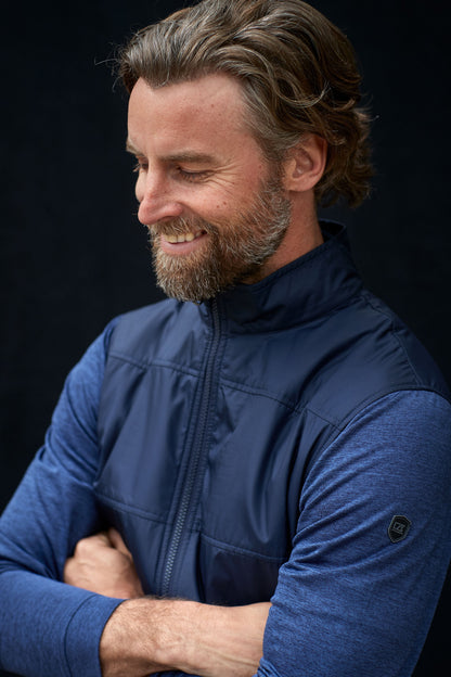 Cutter & Buck Men's Stealth Recycled Hybrid Quilted Windbreaker Jacket