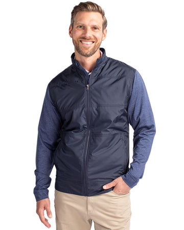 Cutter & Buck Men's Stealth Recycled Hybrid Quilted Windbreaker Jacket