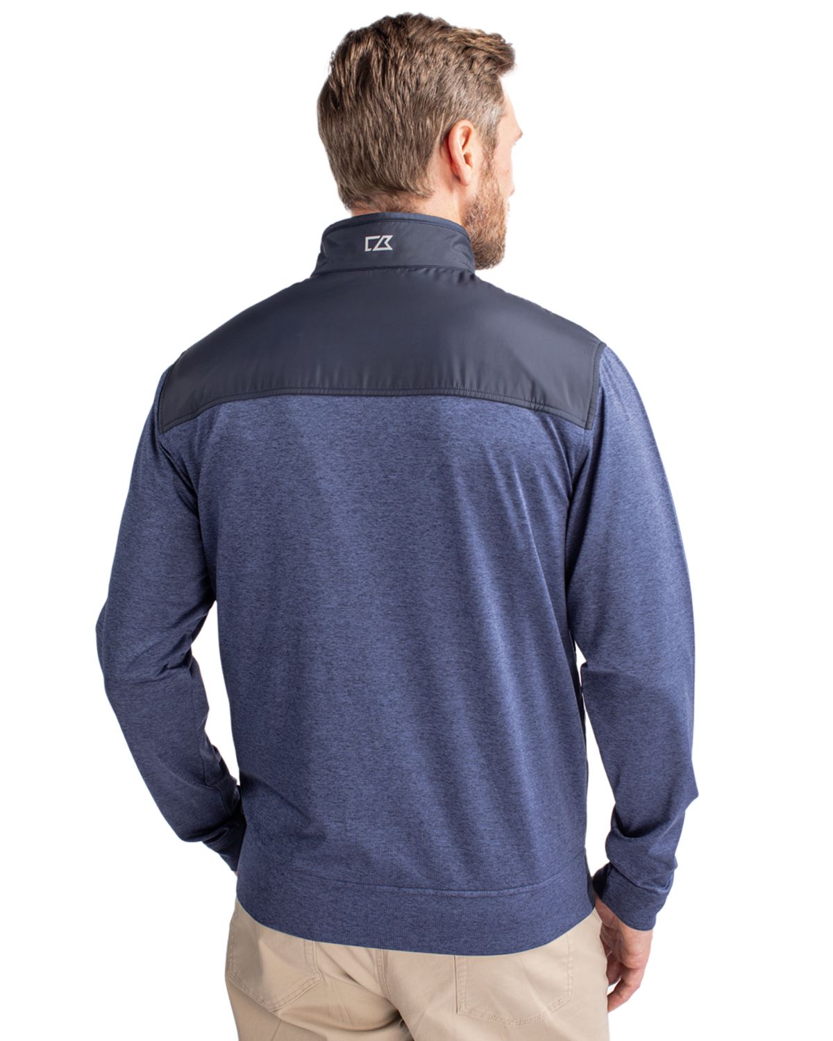 Cutter & Buck Men's Stealth Recycled Hybrid Quilted Windbreaker Jacket