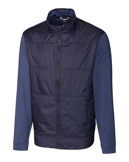 Cutter & Buck Men's Stealth Recycled Hybrid Quilted Windbreaker Jacket
